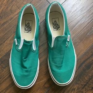 Green slip on vans